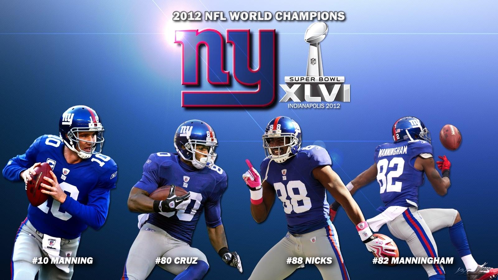Super Bowl XLVI Champions: New York Giant‪s‬ backdrop