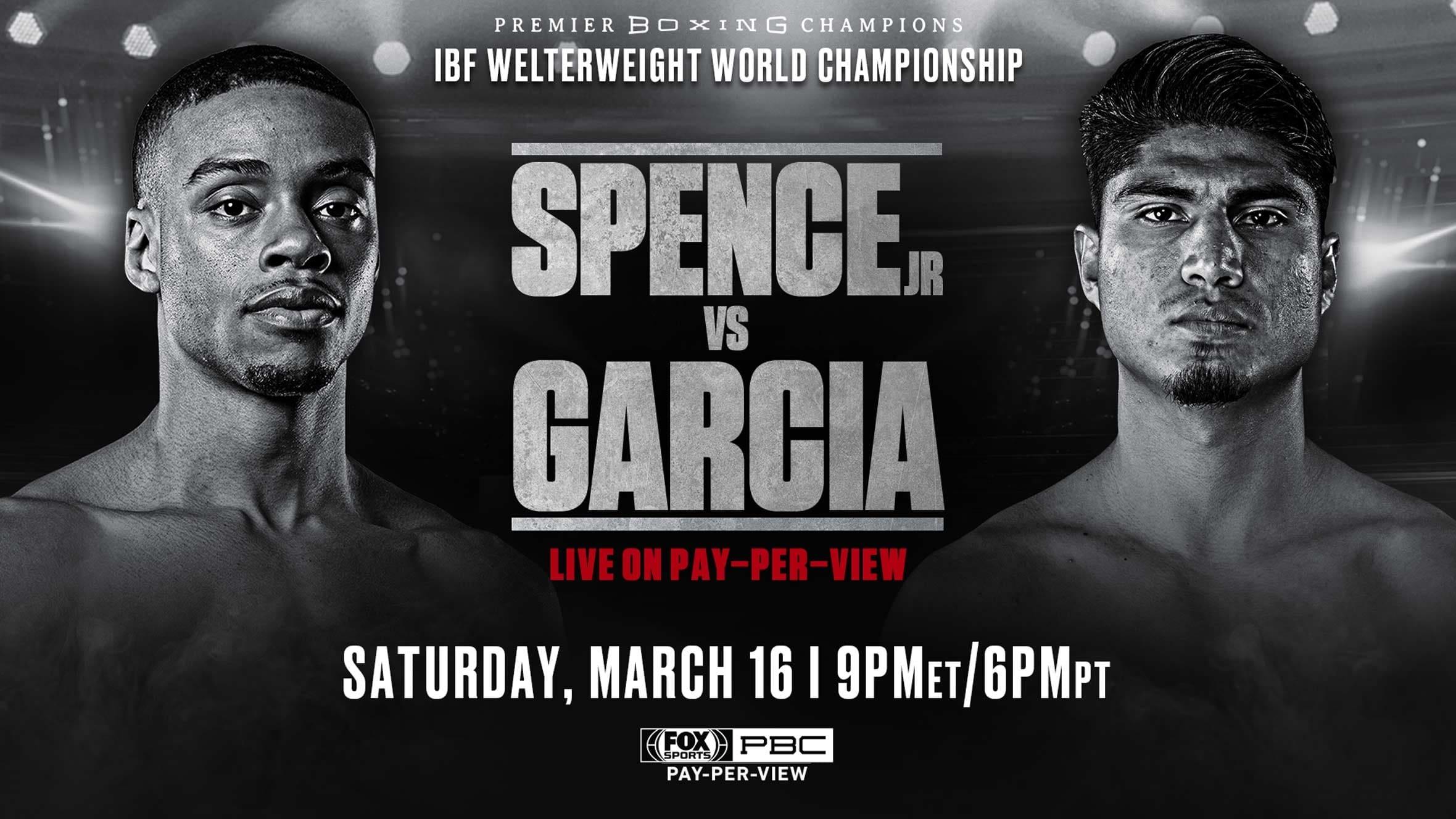 Errol Spence Jr. vs. Mikey Garcia backdrop