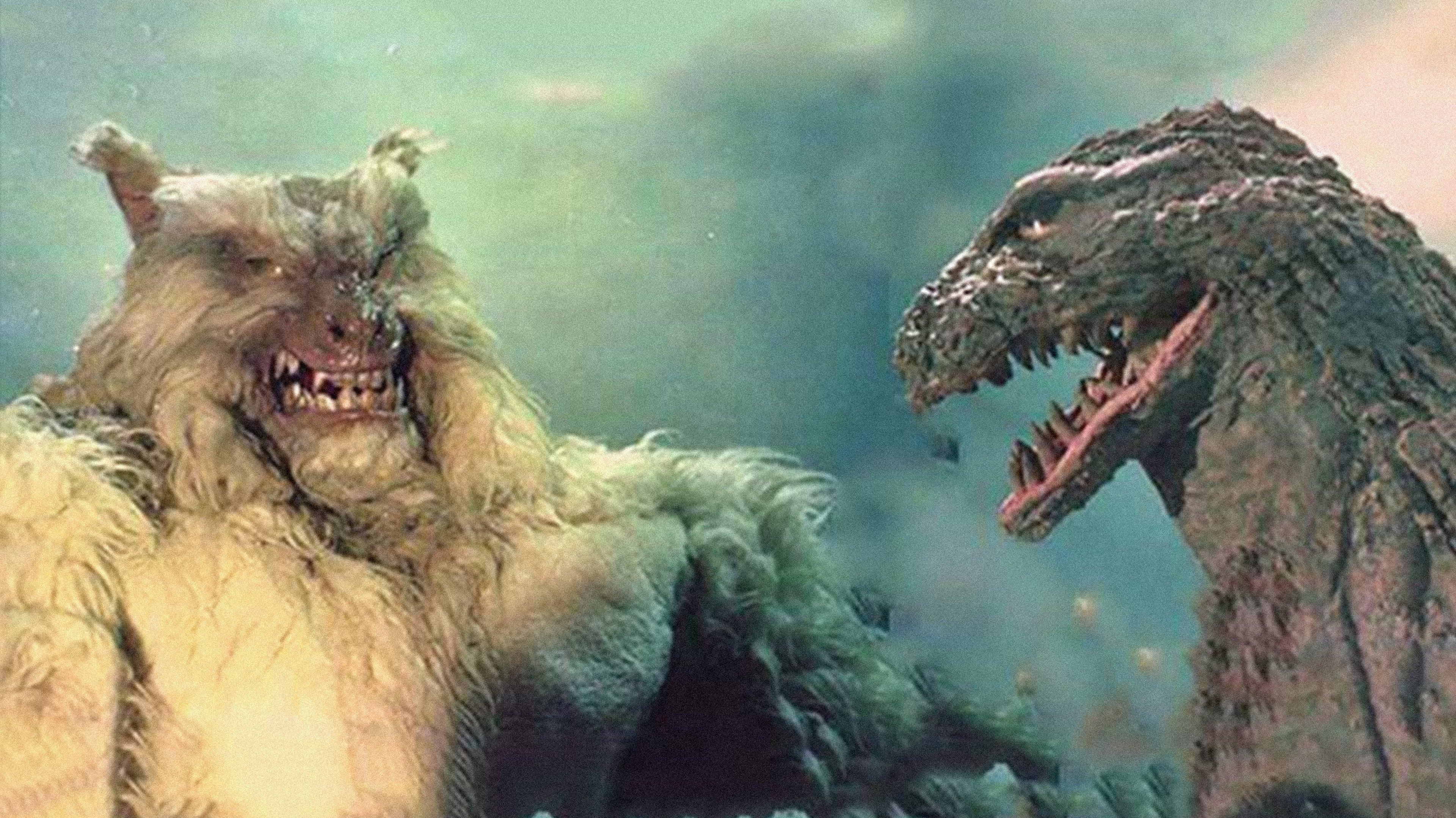 Wolfman vs. Godzilla backdrop