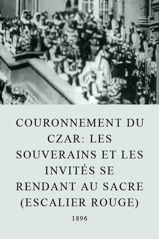 Les souverains et les invités se rendant au sacre (escalier rouge) poster