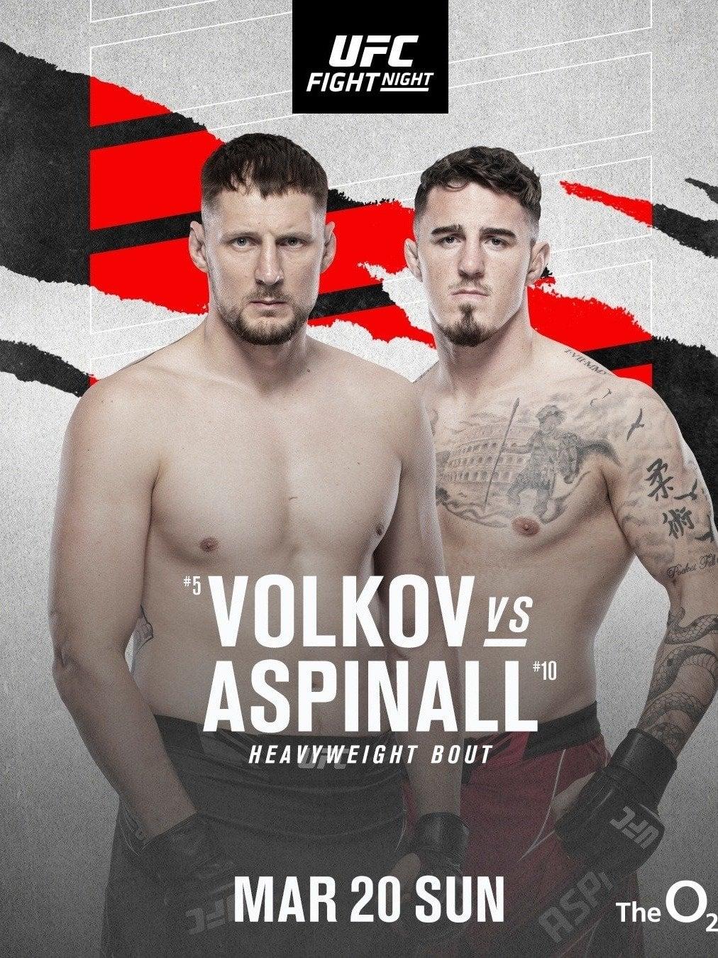 UFC Fight Night 204: Volkov vs. Aspinall poster
