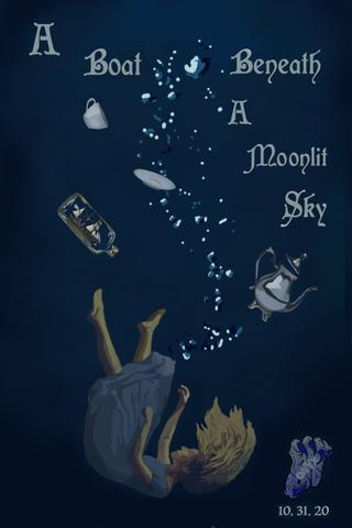 A Boat, Beneath A Moonlit Sky poster