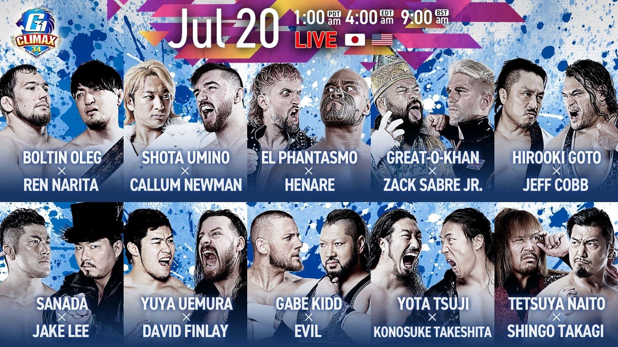 NJPW G1 Climax 34: Day 1 backdrop