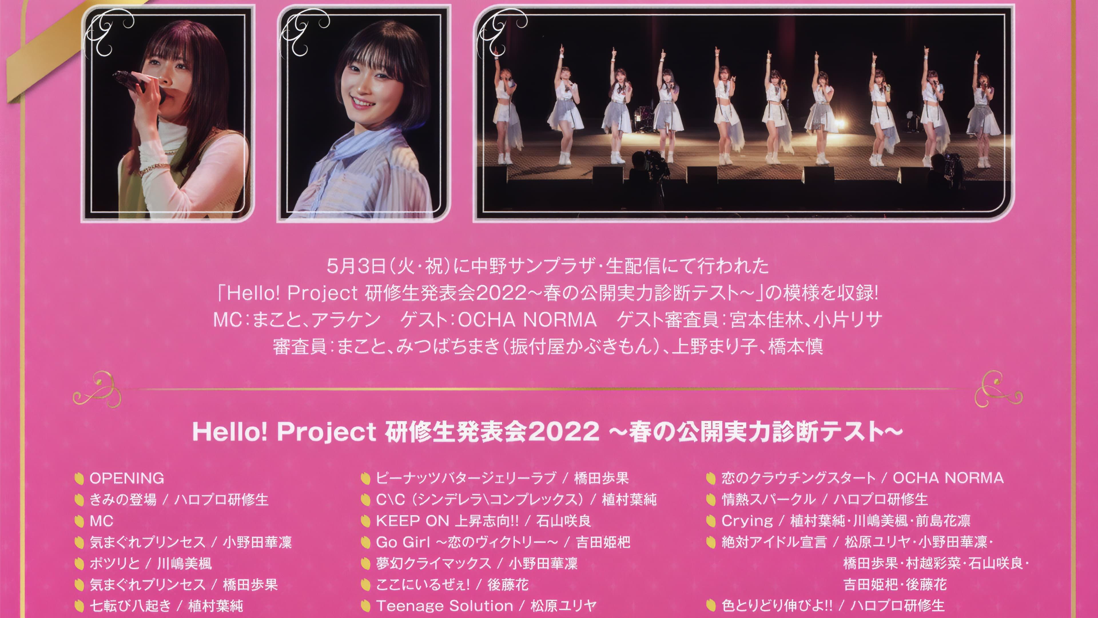 Hello! Project Kenshuusei Happyoukai 2022 ~Haru no Koukai Jitsuryoku Shindan Test~ backdrop