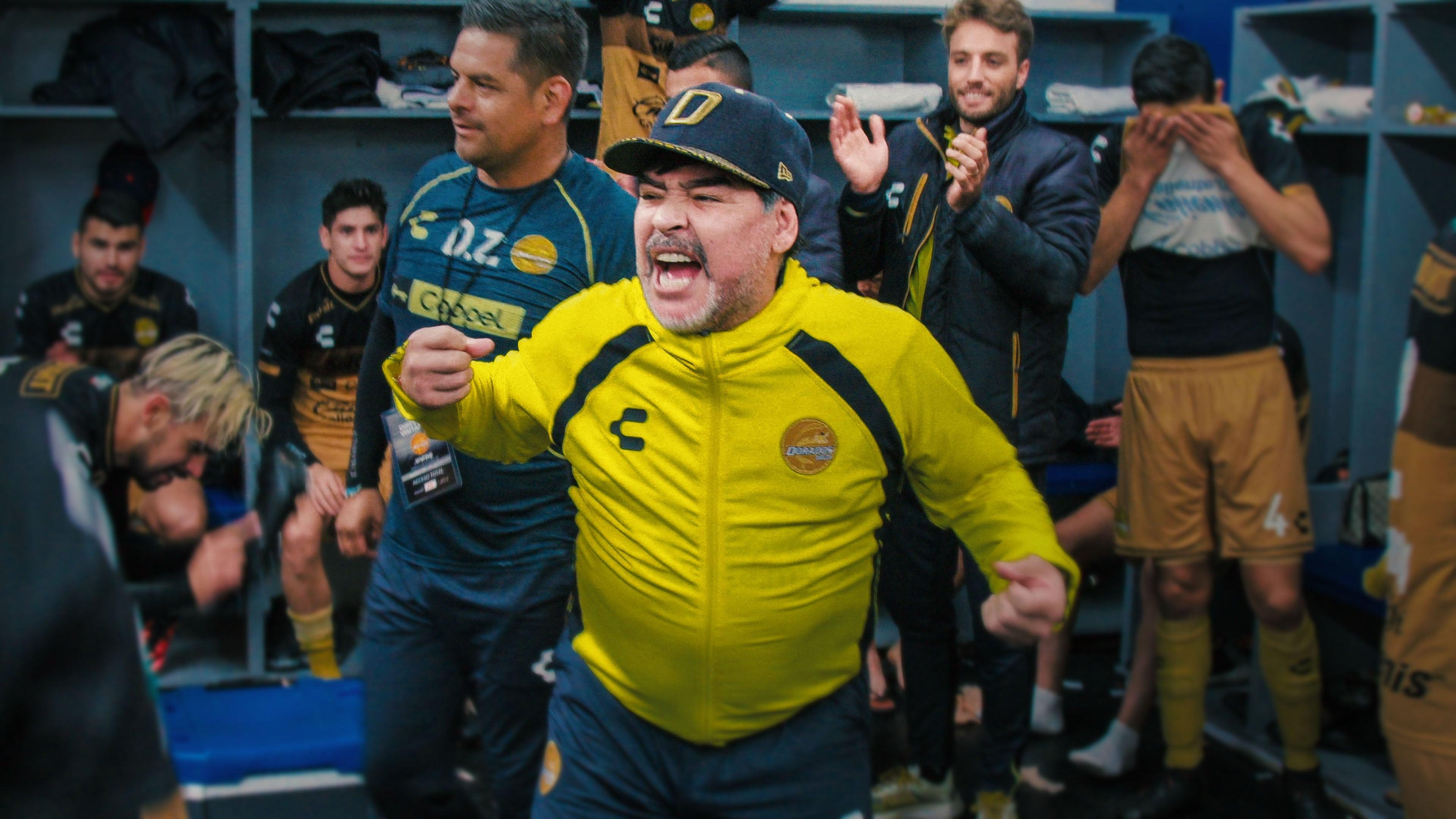 Maradona in Mexico backdrop