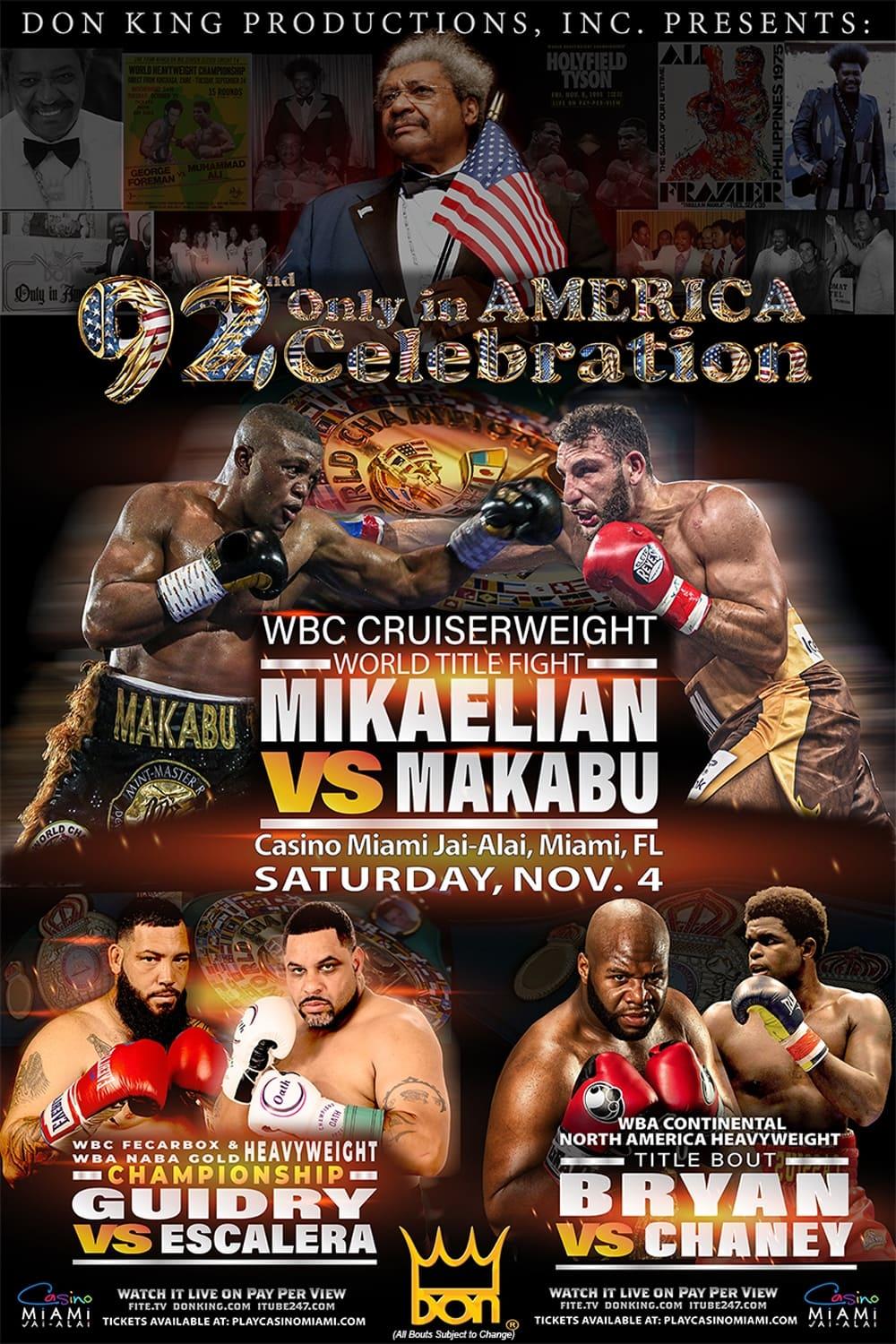 Noel Mikaelian vs. Ilunga Makabu poster
