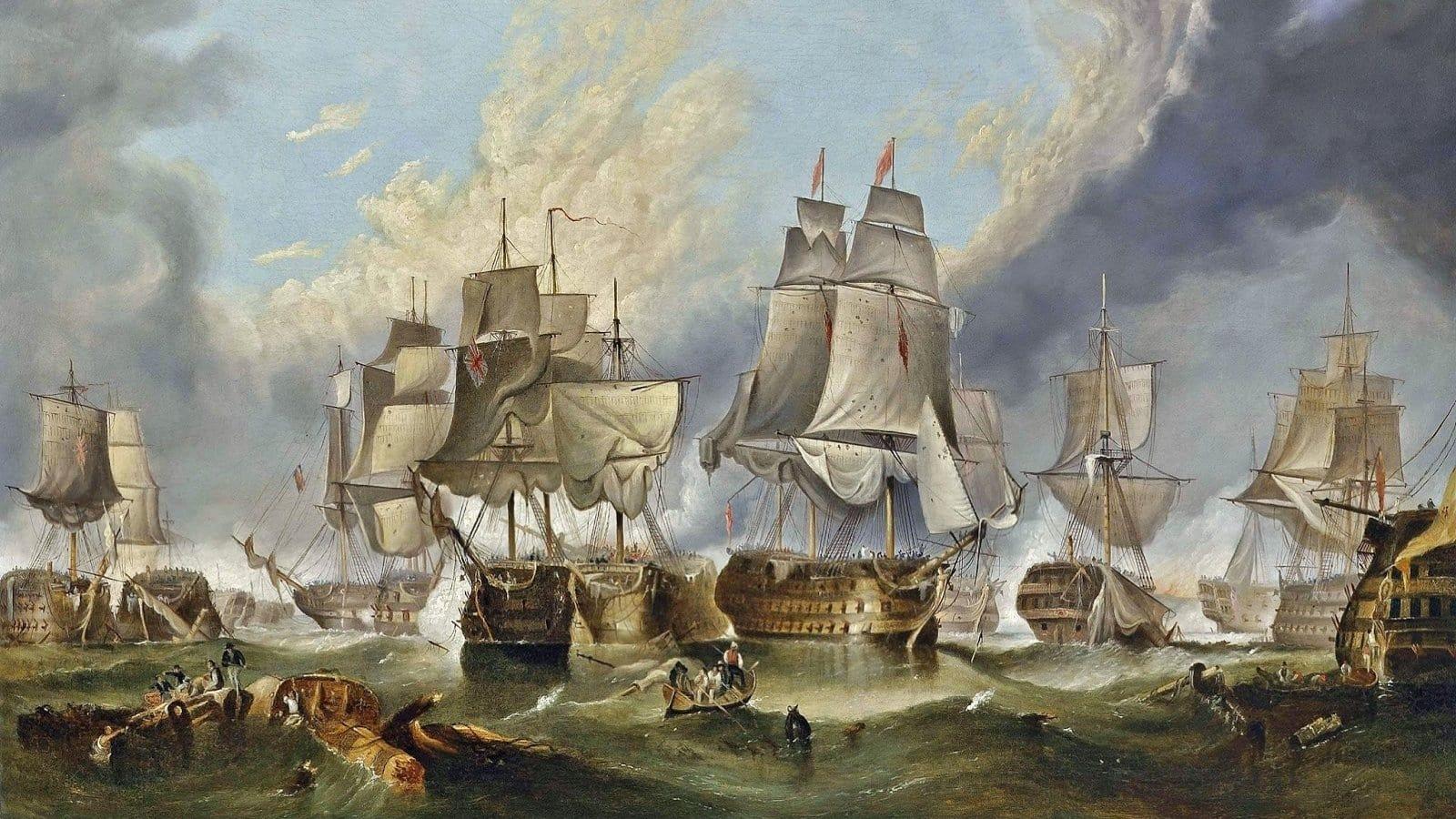 The Battle of Trafalgar: Nelson's Victory backdrop