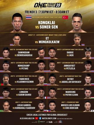 ONE Friday Fights 39: Kongklai vs. Sen poster