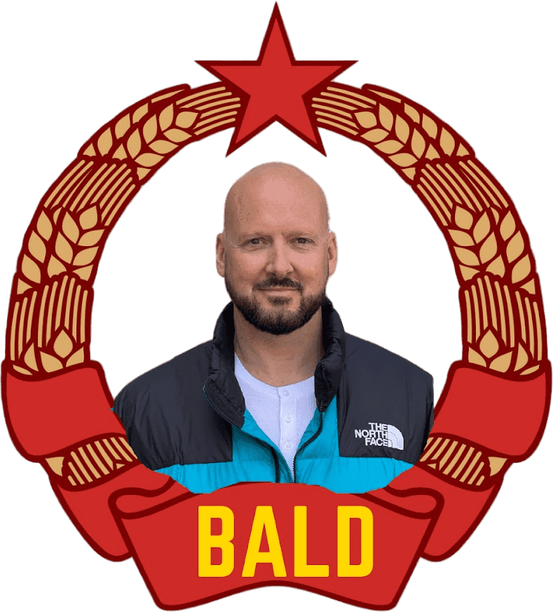 bald and bankrupt logo