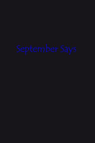 September Says poster