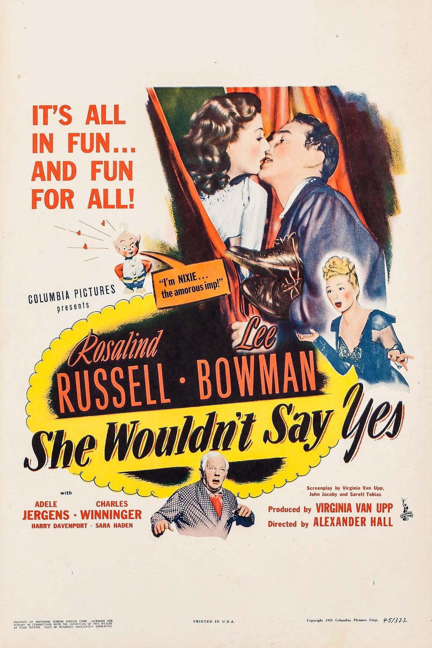 She Wouldn't Say Yes poster