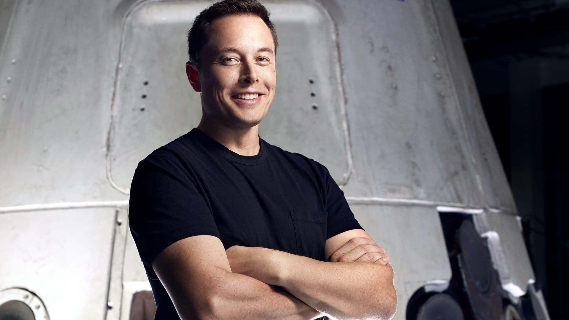 Tech Billionaires: Elon Musk backdrop