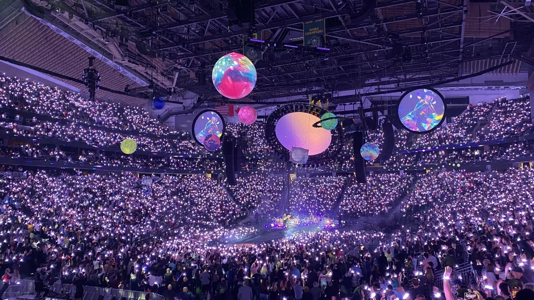 Coldplay - Live from Climate Pledge Arena backdrop