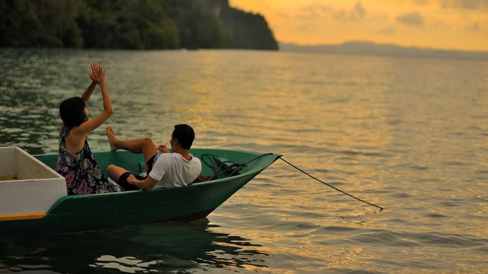 Someone's Wife in the Boat of Someone's Husband backdrop