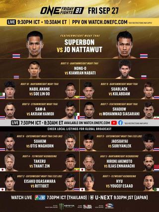 ONE Friday Fights 81: Superbon vs. Nattawut poster