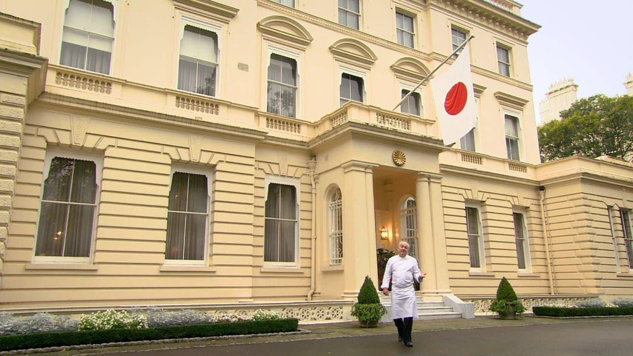 Rick Stein and the Japanese Ambassador backdrop