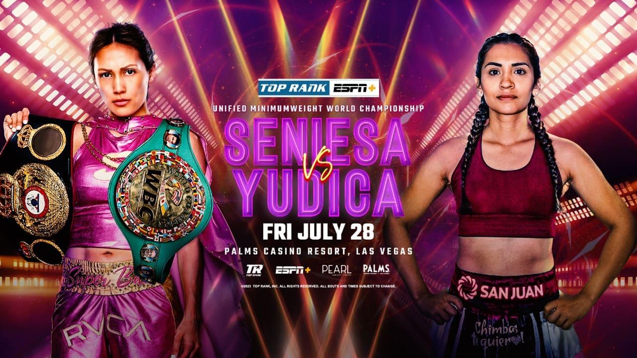 Seniesa Estrada vs. Leonela Yudica backdrop