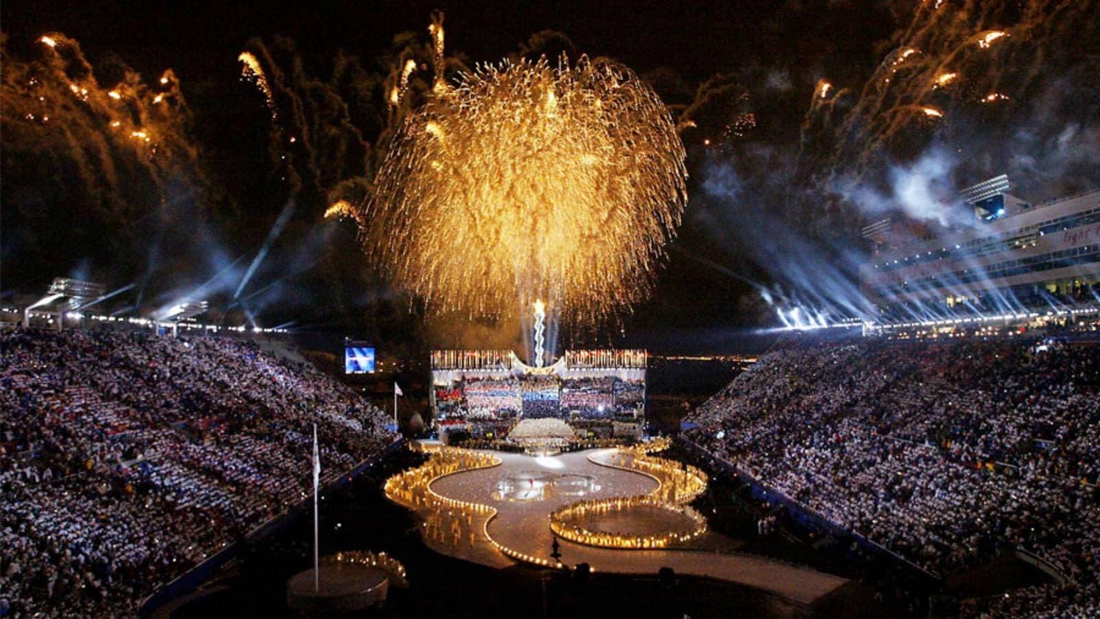 Salt Lake City 2002 Olympic Opening Ceremony: Light the Fire Within backdrop