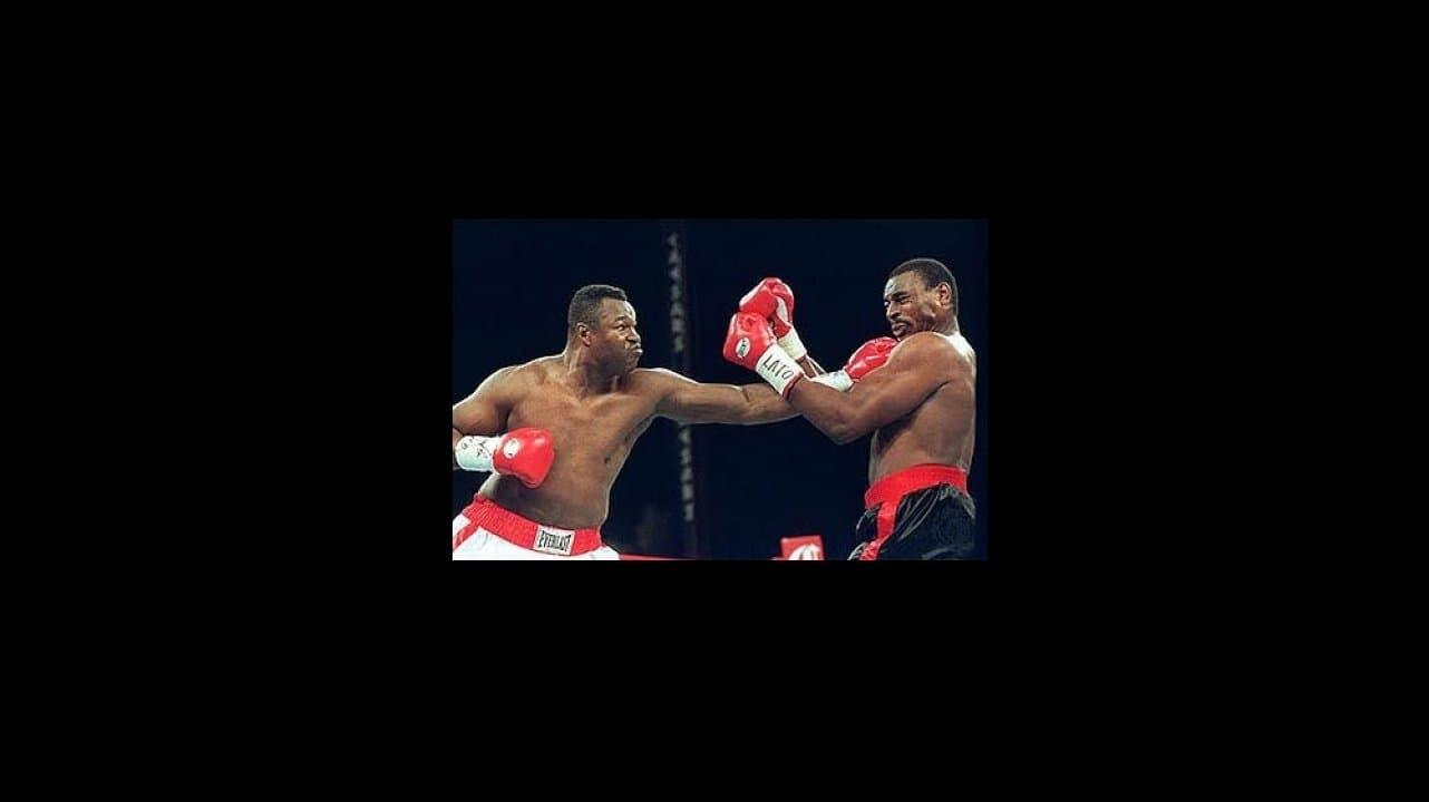 Oliver McCall vs. Larry Holmes backdrop