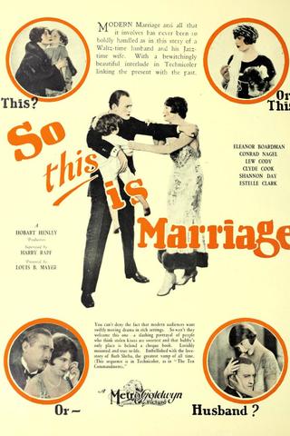 So This Is Marriage? poster