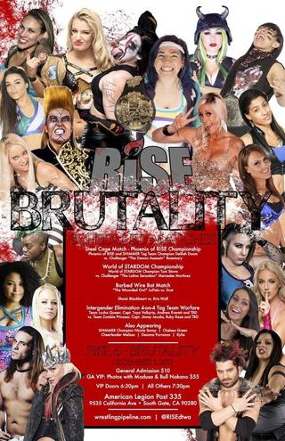 RISE Wrestling. RISE 6 Brutality poster