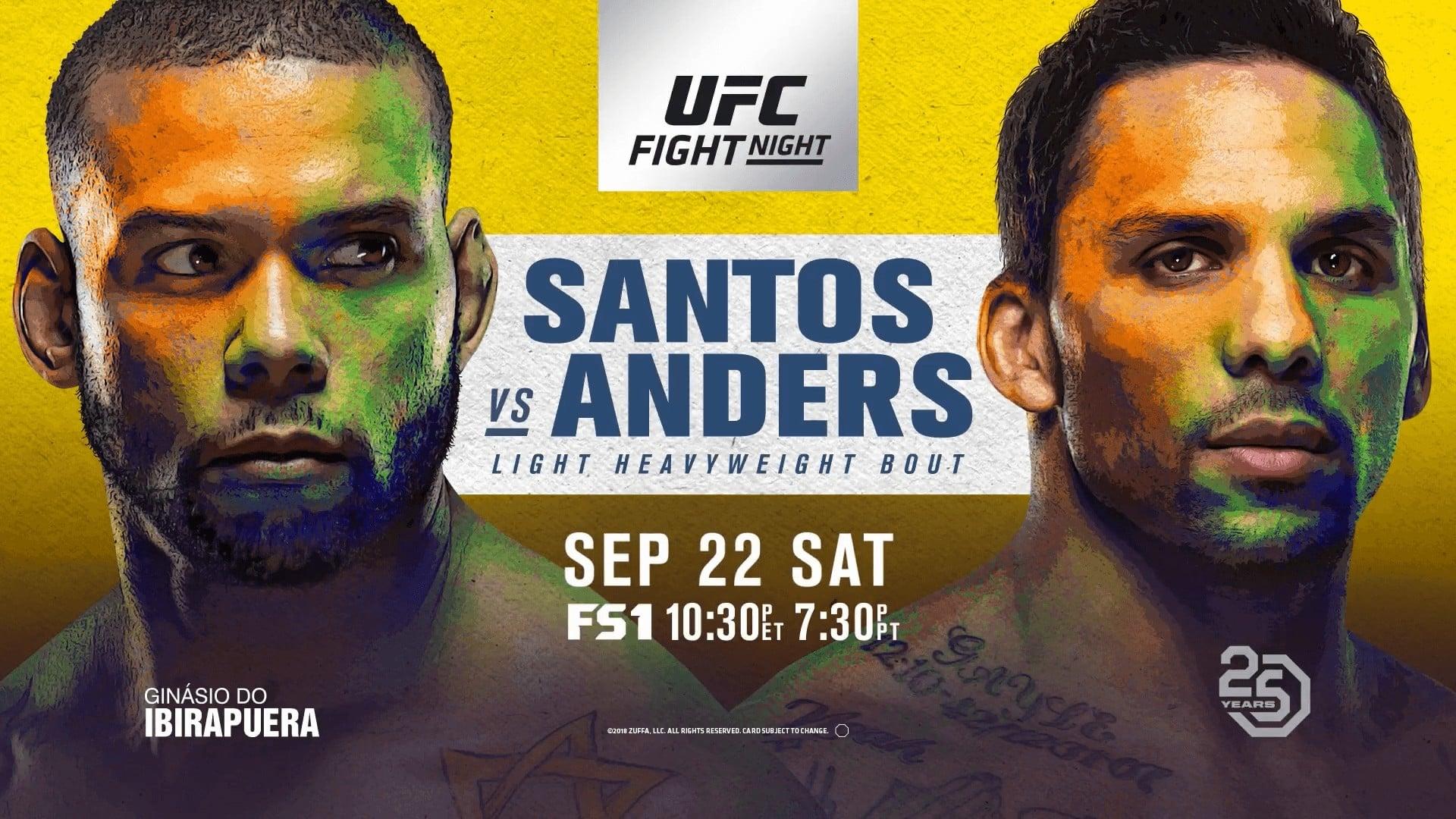 UFC Fight Night 137: Santos vs. Anders backdrop