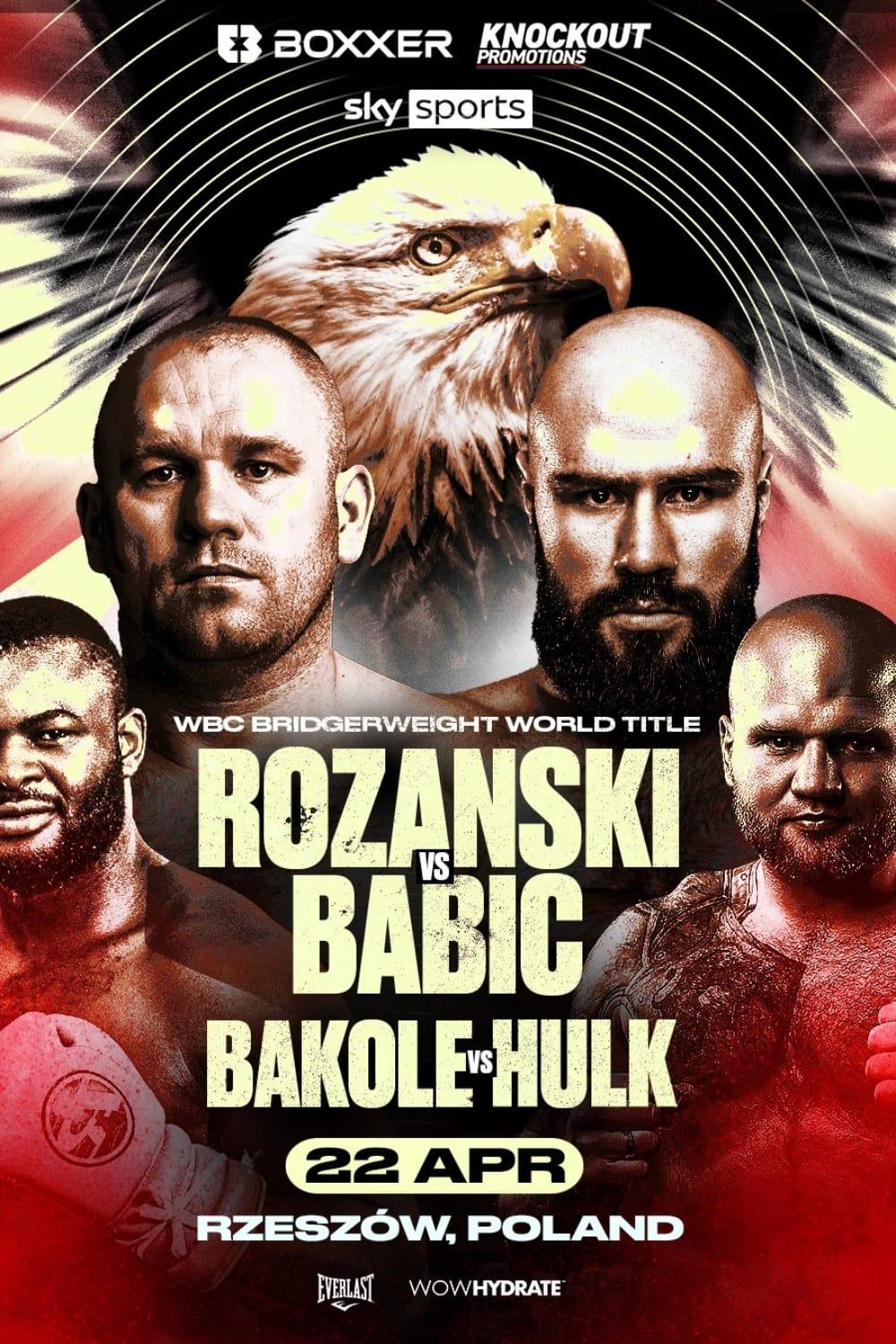 Lukasz Rozanski vs. Alen Babic poster