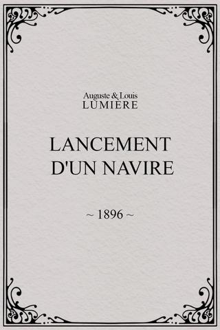 Lancement d'un navire poster