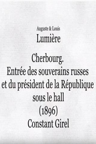 Cherbourg : entrée des souverains russes et du président de la République sous le hall poster