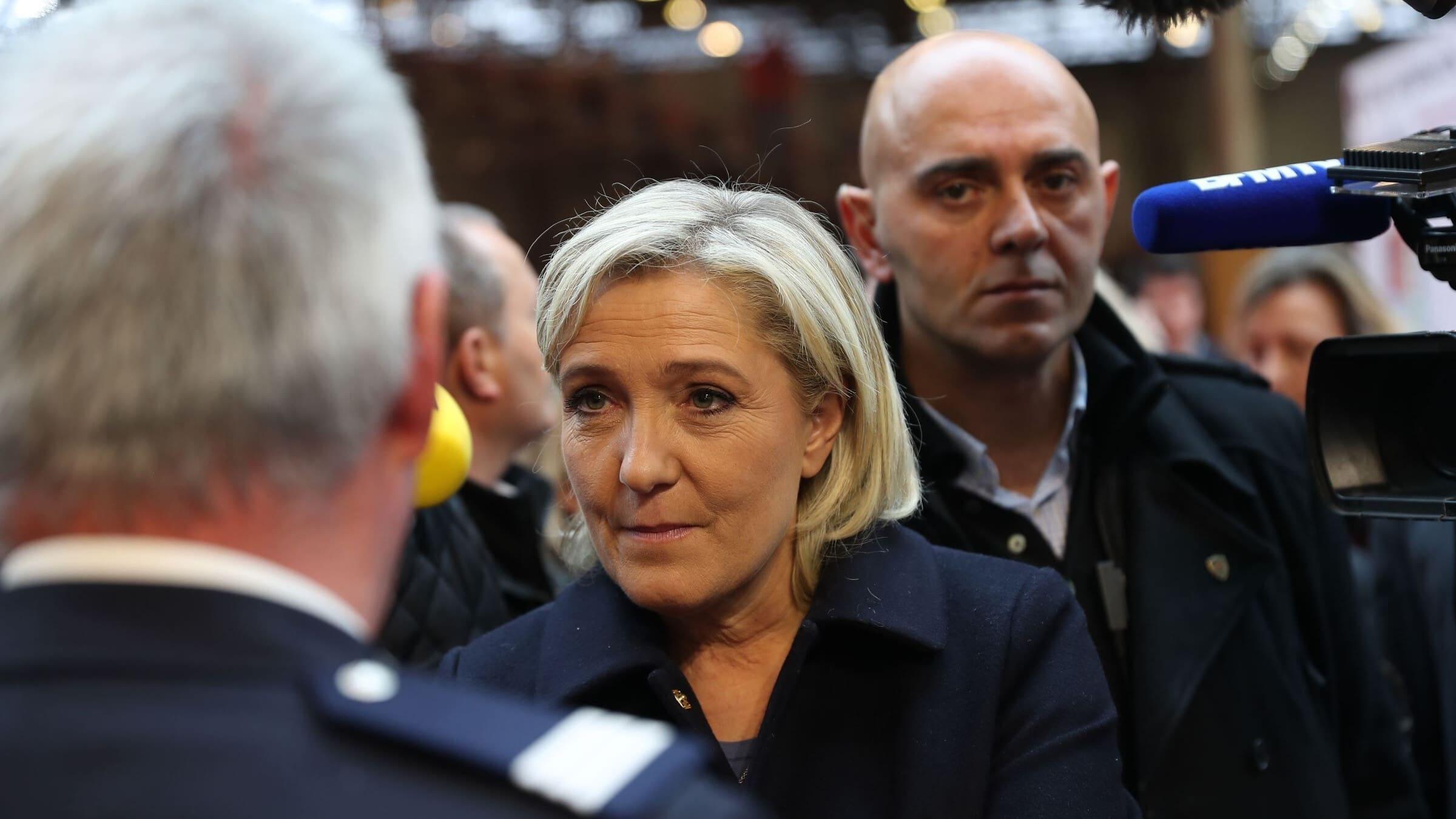 Marine le Pen - The Last March? backdrop