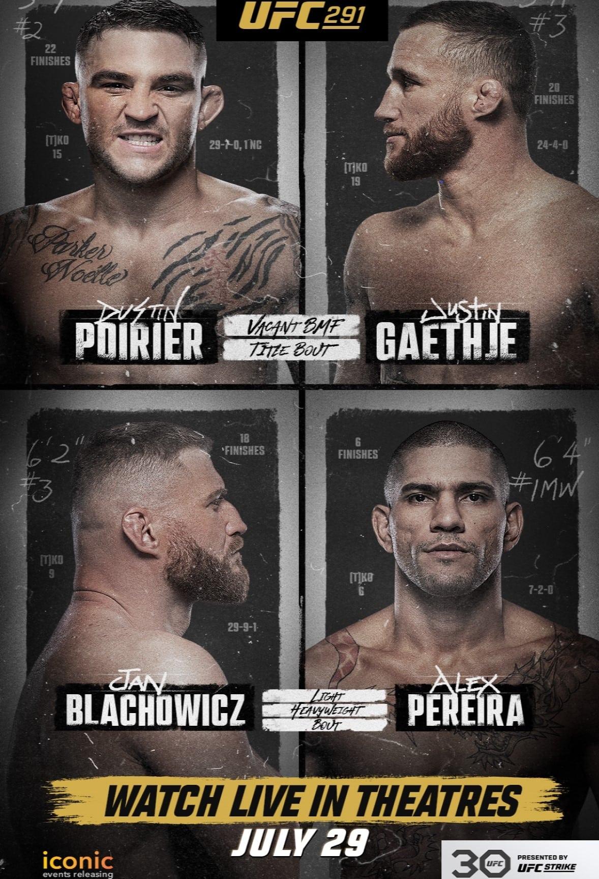 UFC 291: Poirier vs. Gaethje 2 poster