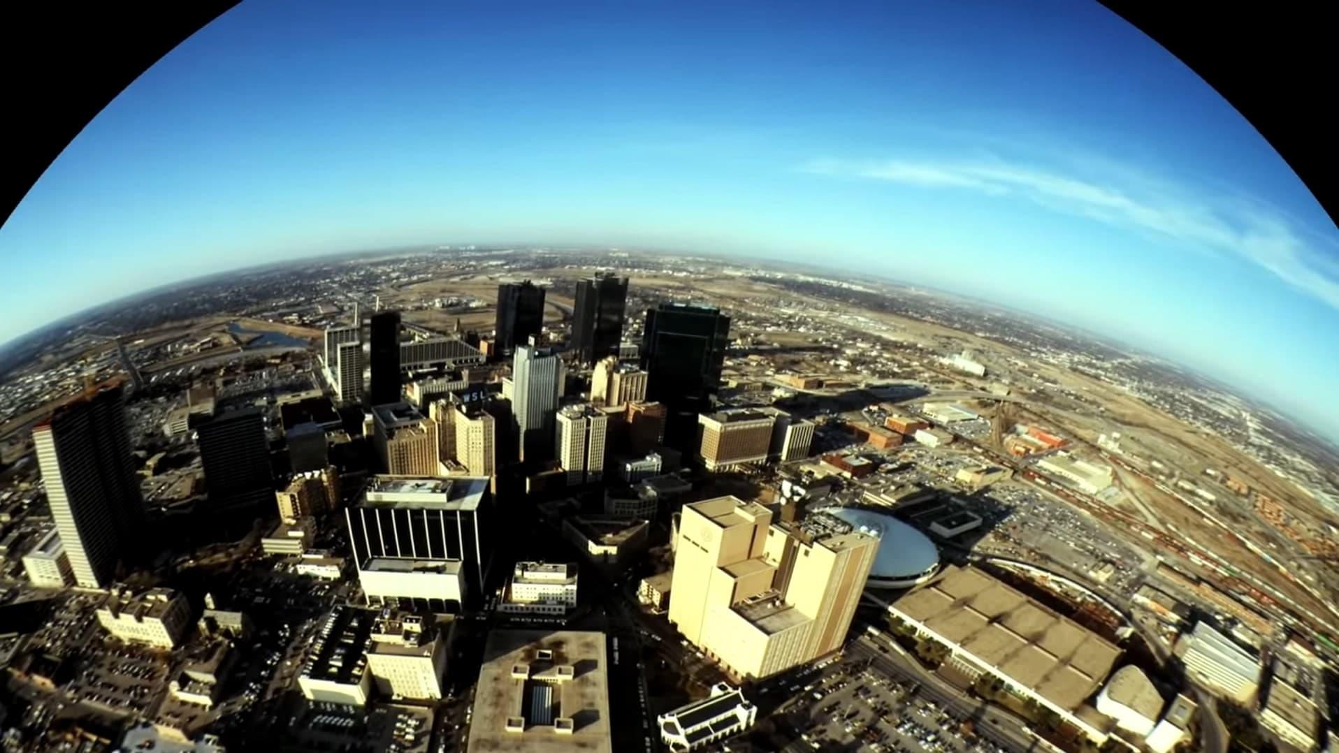 Fort Worth Flyover backdrop