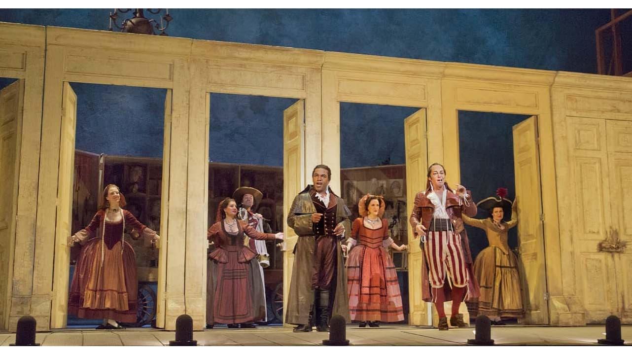 The Metropolitan Opera: The Barber of Seville backdrop