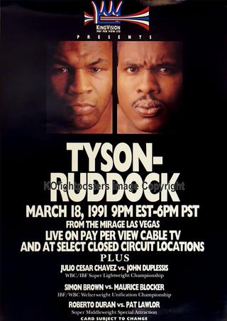 Mike Tyson vs Donovan Razor Ruddock I poster