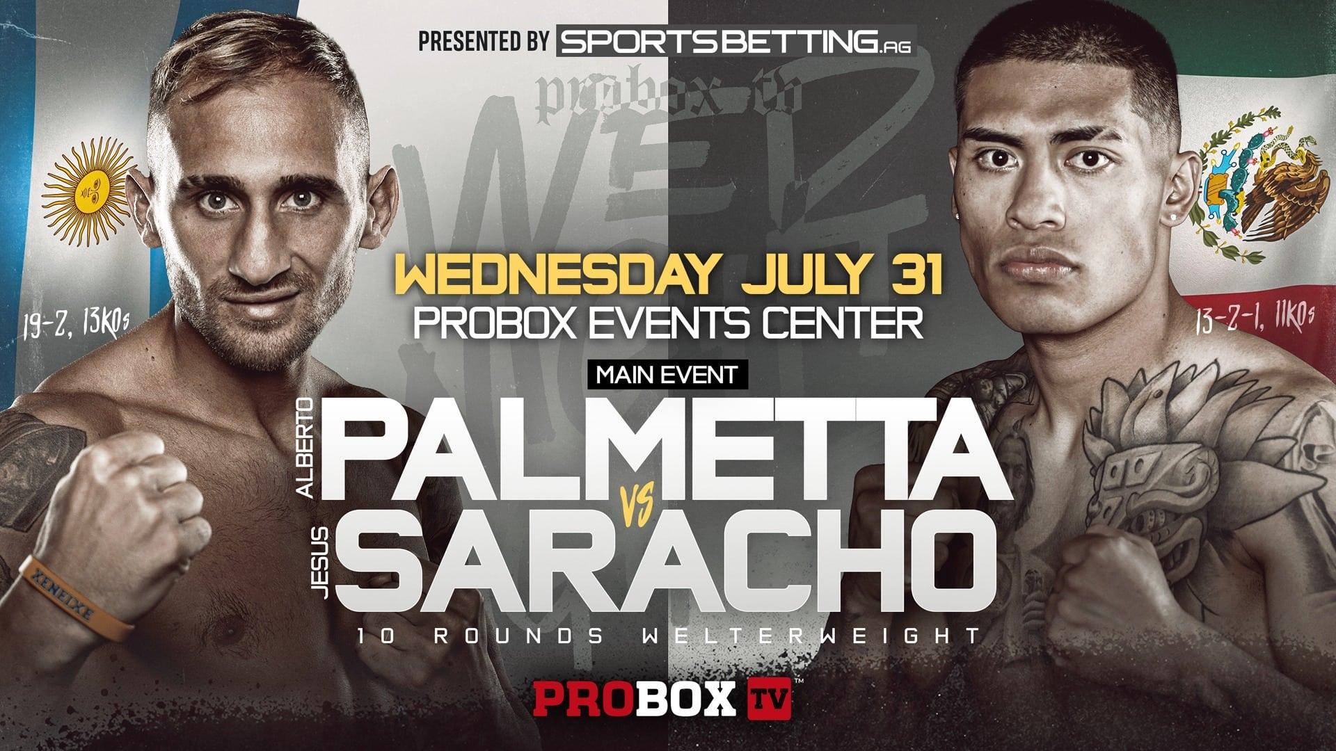 Alberto Palmetta vs. Jesus Saracho backdrop