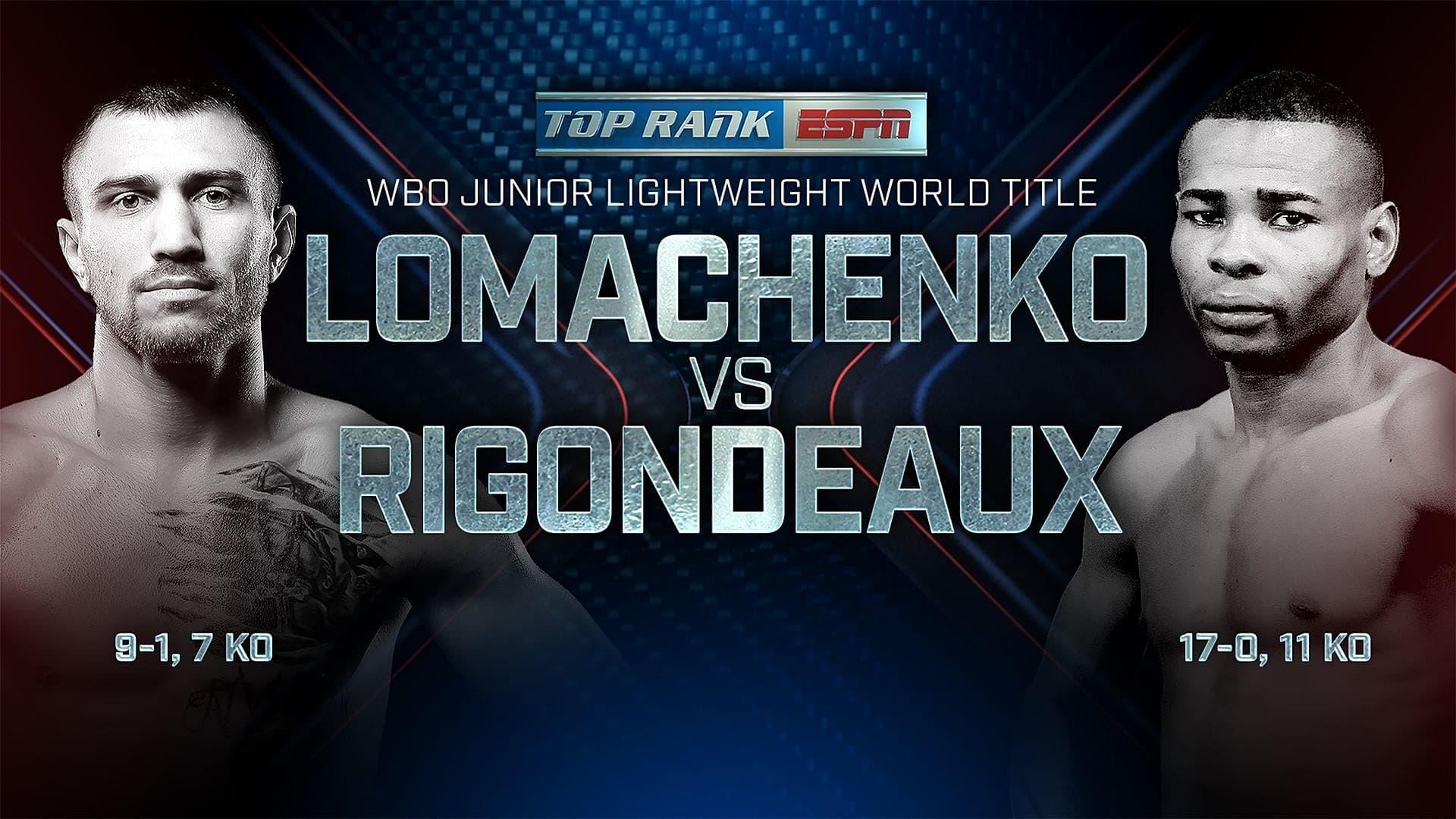 Vasyl Lomachenko vs. Guillermo Rigondeaux backdrop