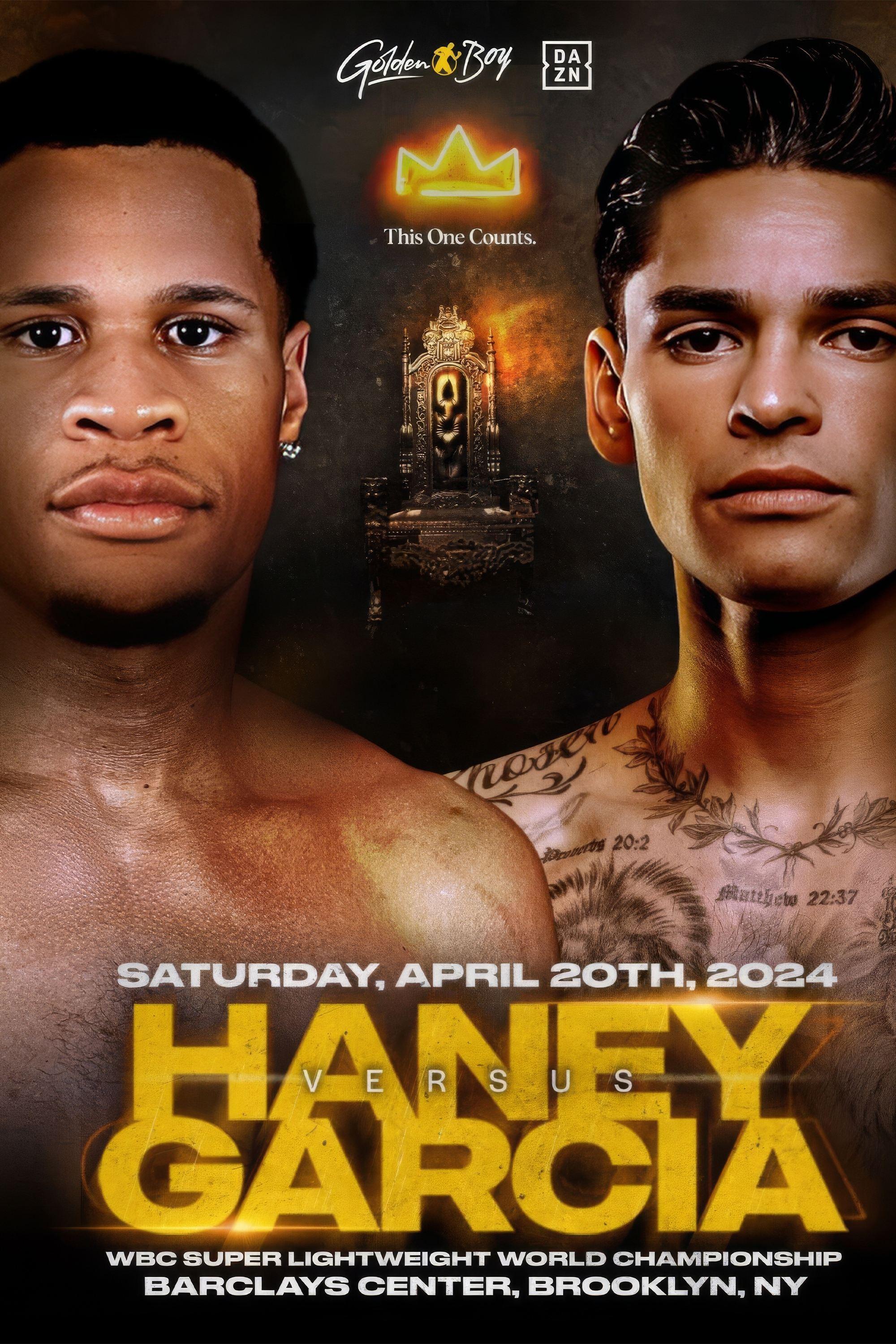 Devin Haney vs. Ryan Garcia poster