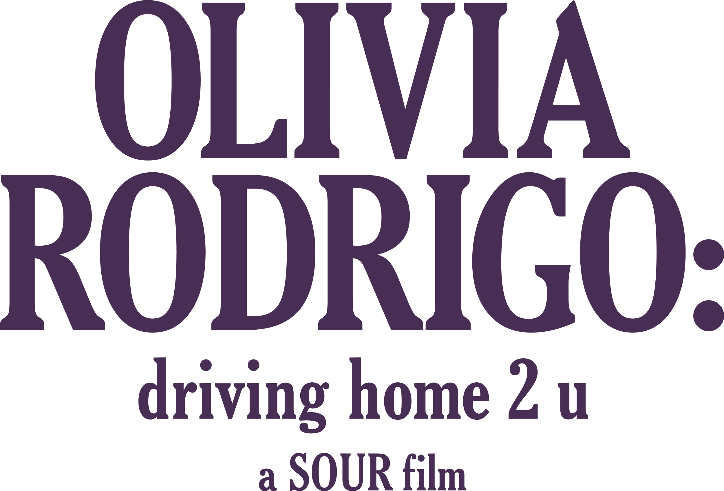OLIVIA RODRIGO: driving home 2 u (a SOUR film) logo