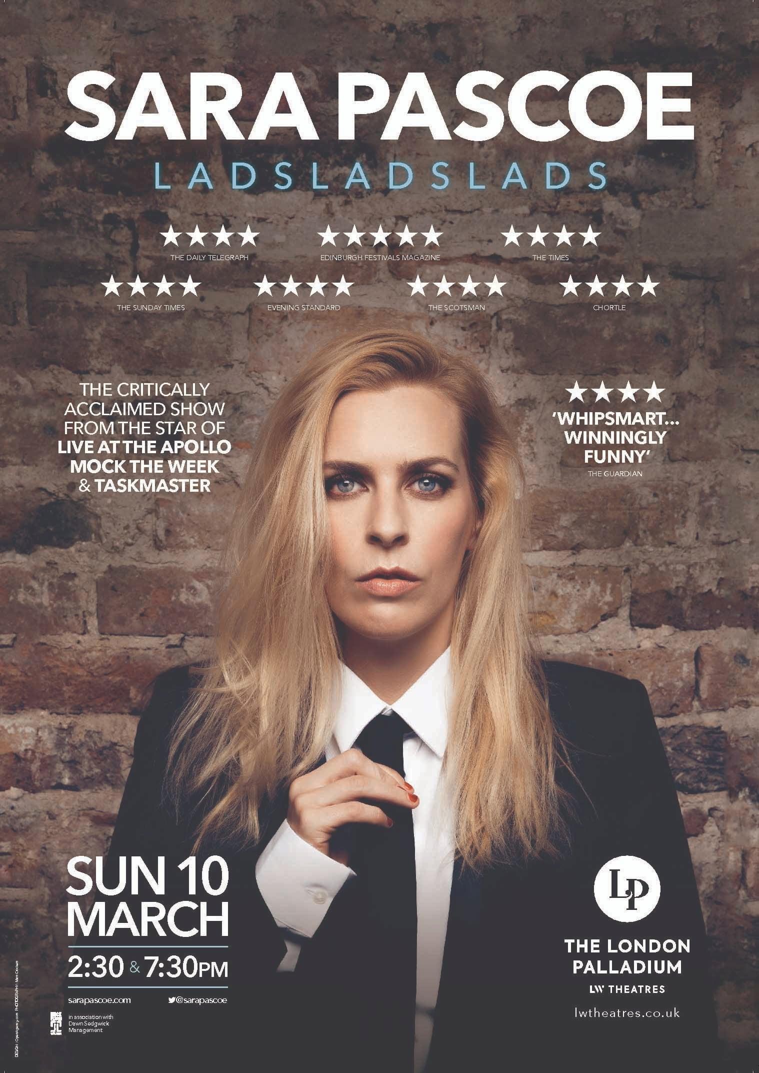 Sara Pascoe Live: LadsLadsLads poster