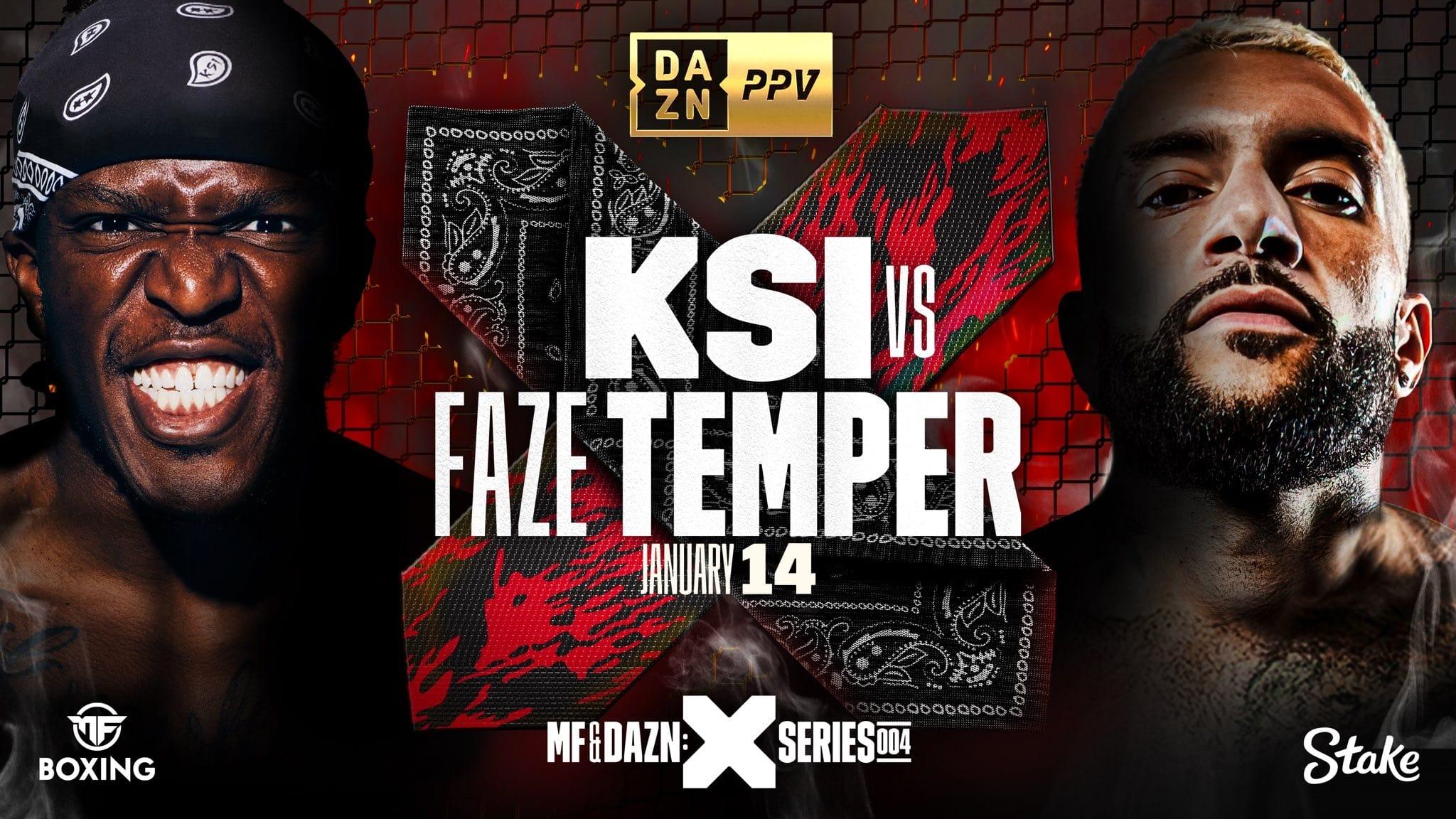 KSI vs. FaZe Temperrr backdrop