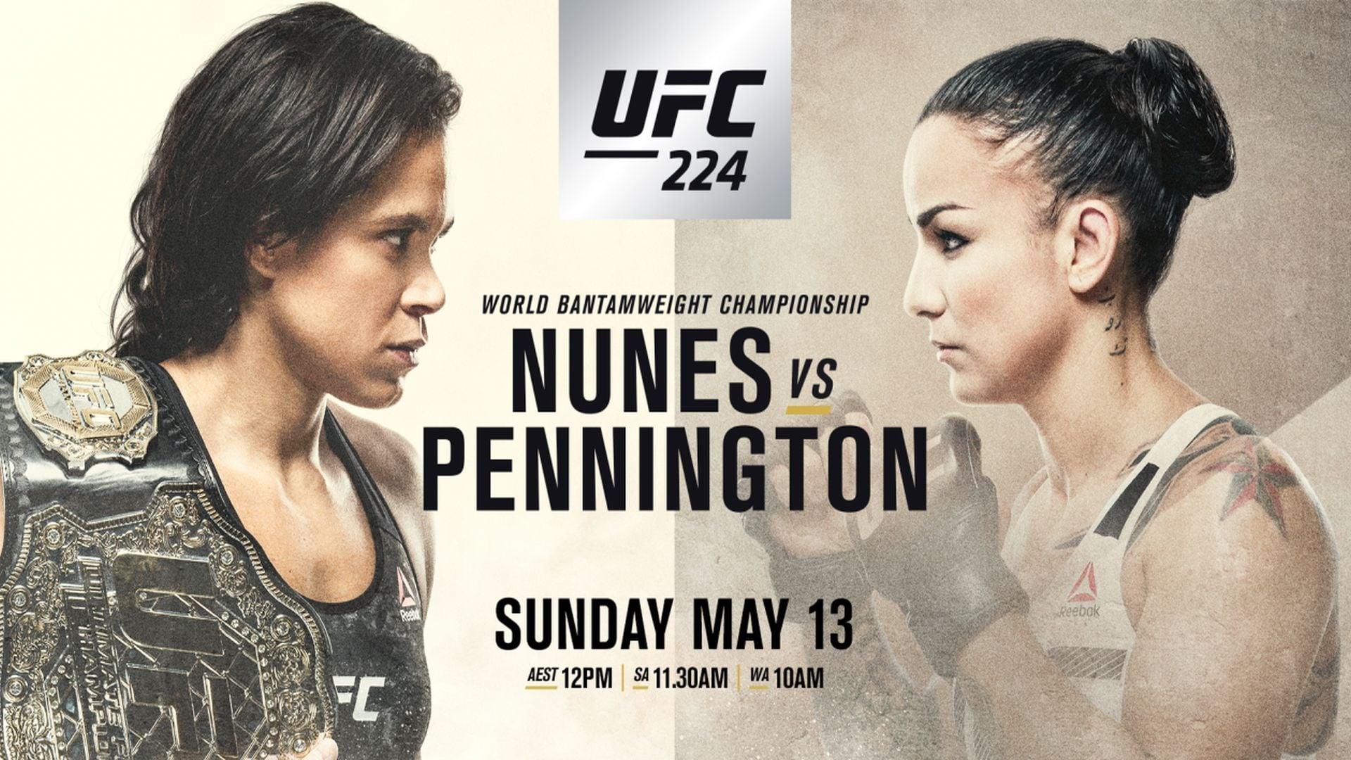 UFC 224: Nunes vs. Pennington backdrop
