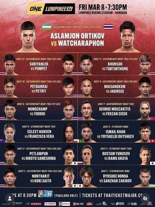 ONE Friday Fights 54: Ortikov vs. Watcharaphon poster