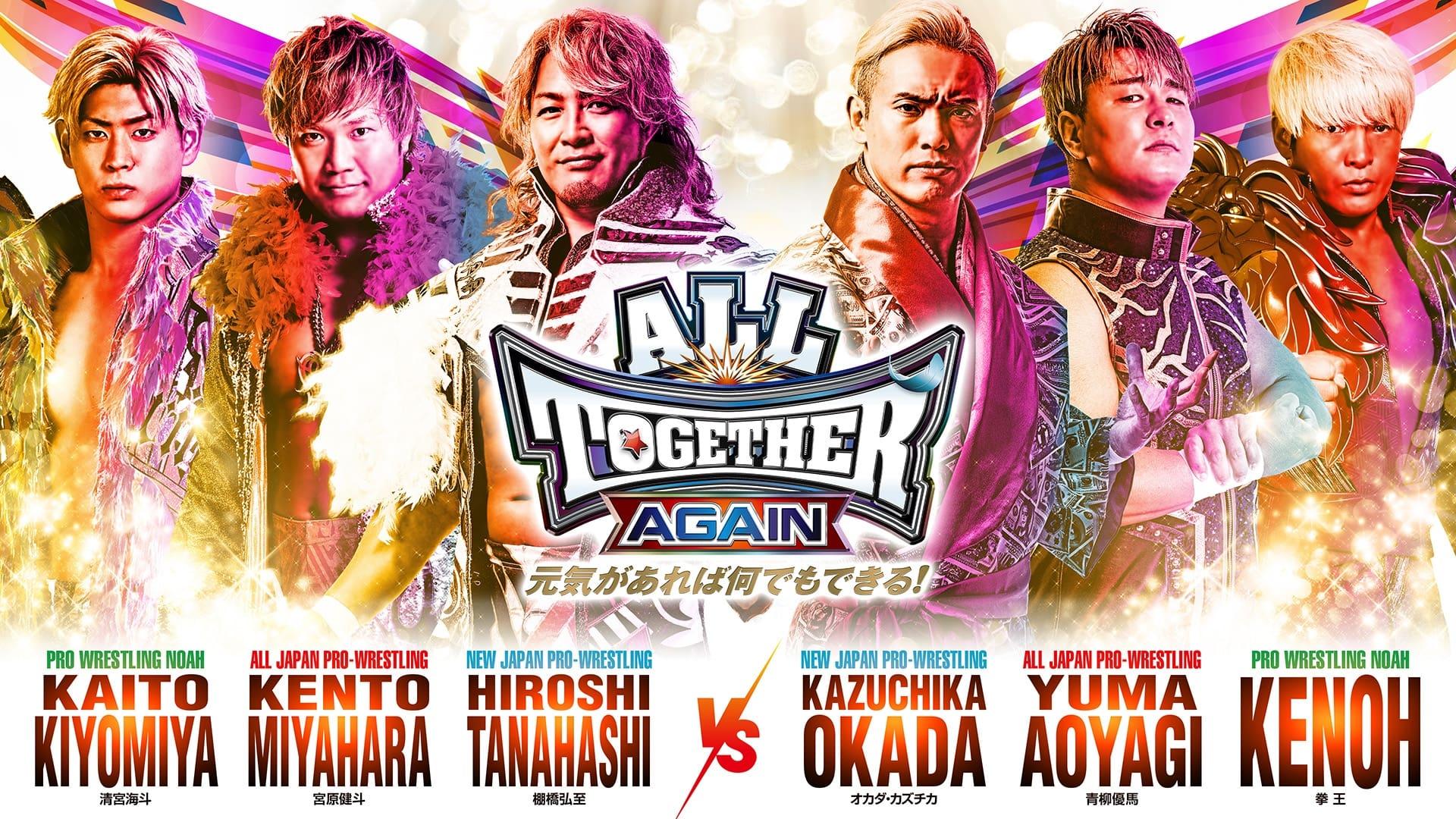 NJPW/AJPW/NOAH All Together: Again backdrop