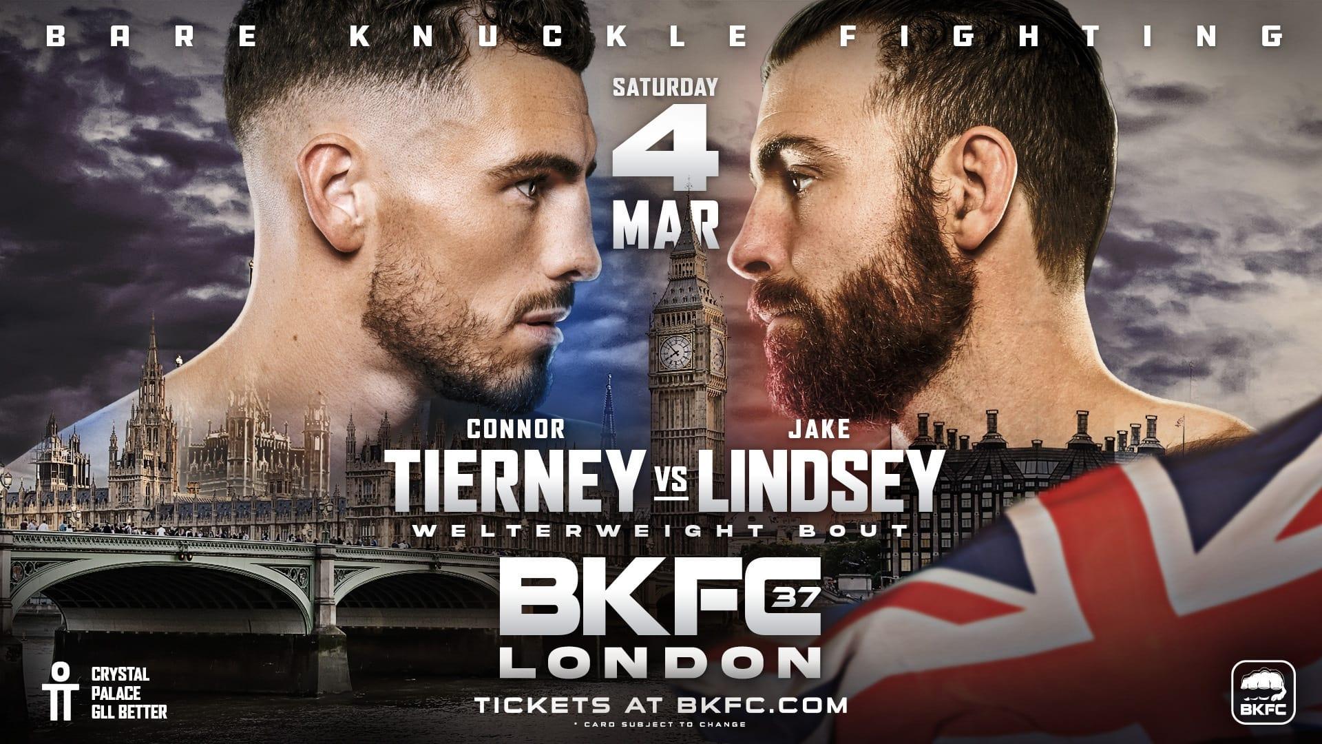 BKFC 37 London: Tierney vs. Lindsey backdrop