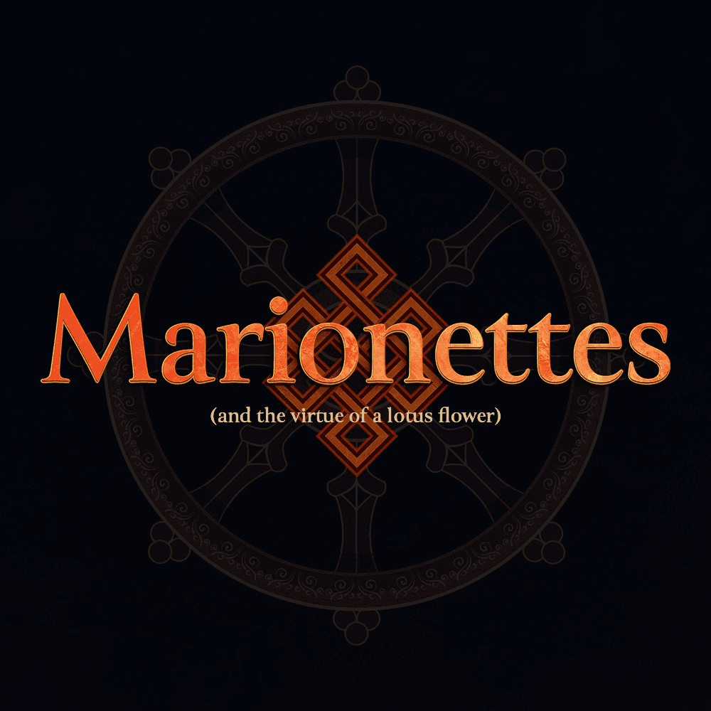 Marionettes (and the virtue of a lotus flower) logo