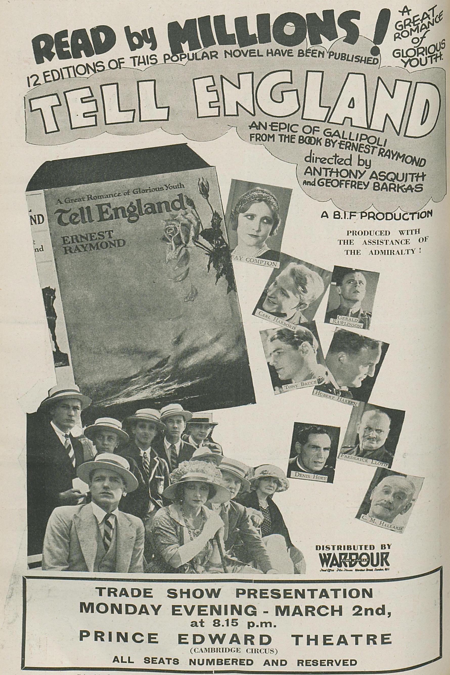 Tell England poster