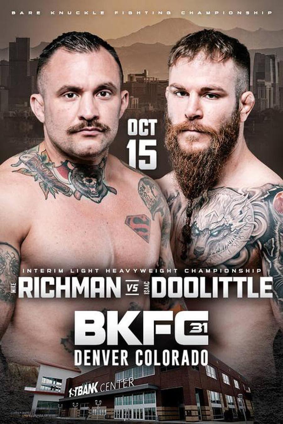 BKFC 31: Richman vs Doolittle poster