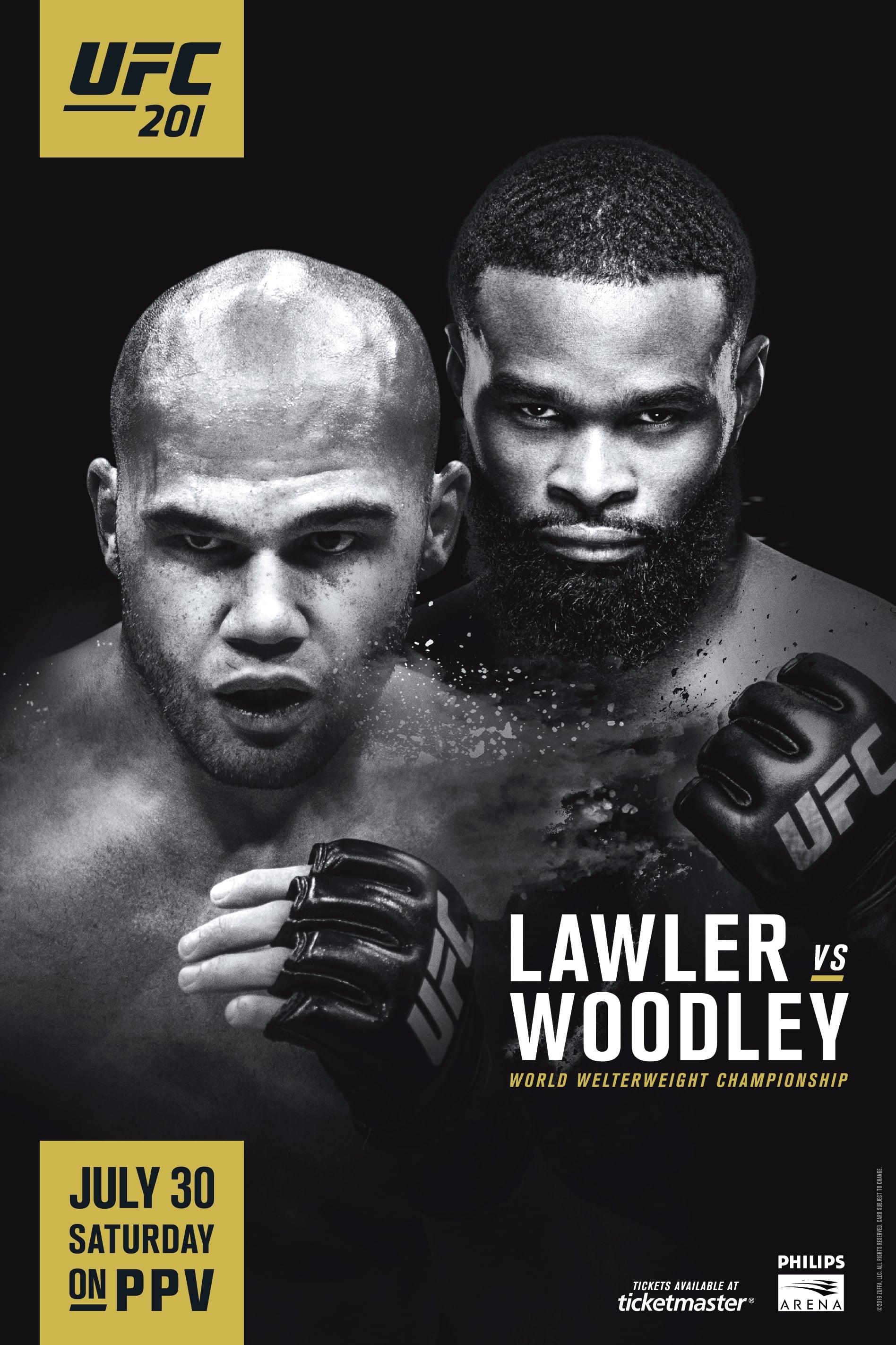 UFC 201: Lawler vs. Woodley poster