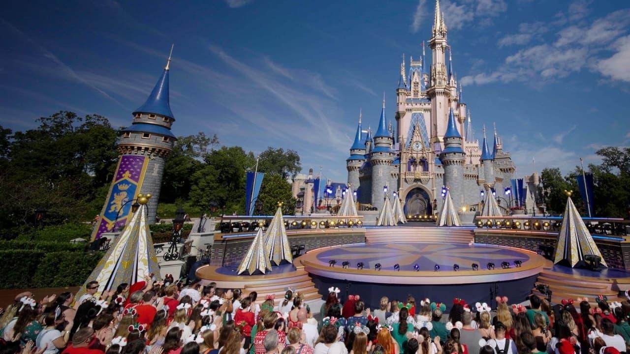 40th Anniversary Disney Parks Magical Christmas Day Parade backdrop