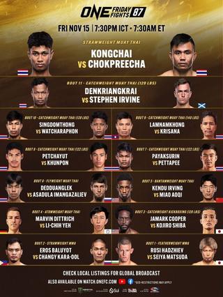 ONE Friday Fights 87: Kongchai vs. Chokpreecha poster